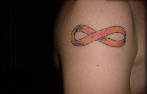 Infinity Tattoo On Right Shoulder