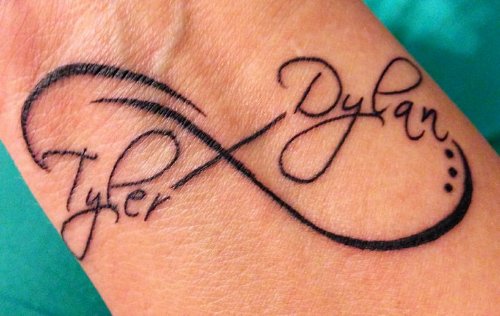 Tyler Dylan Infinity Tattoo On Wrist