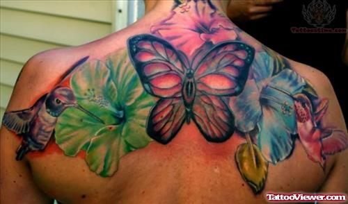 Butterfly Insect Tattoos On Back