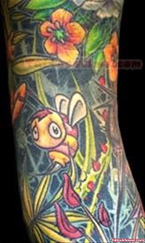 Little Bee Tattoo Design