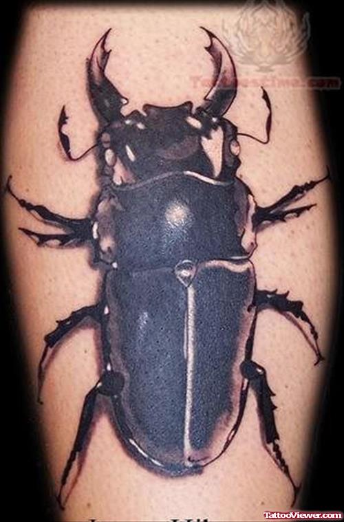 Realistic Insect 3d Tattoo