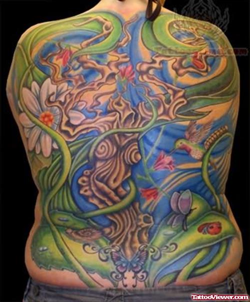 Insect Tattoos On Full Back