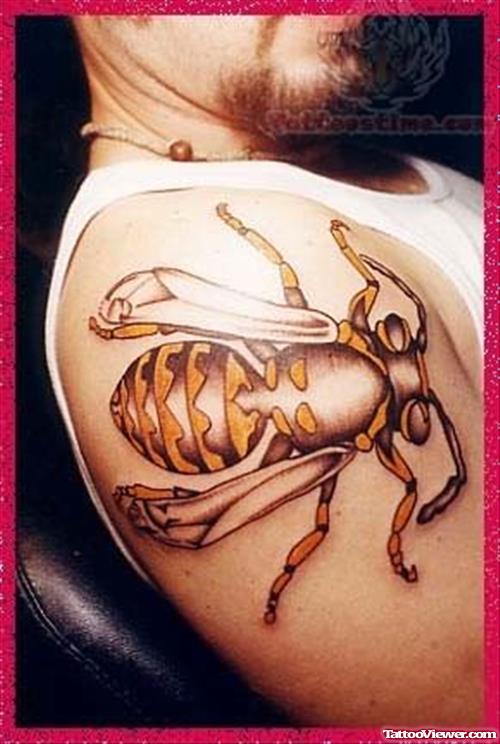 Shoulder Insect Tattoo