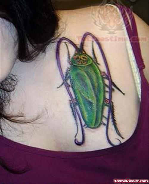 Green Bug Tattoo