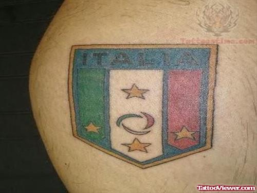 Italian Tattoo On Knee