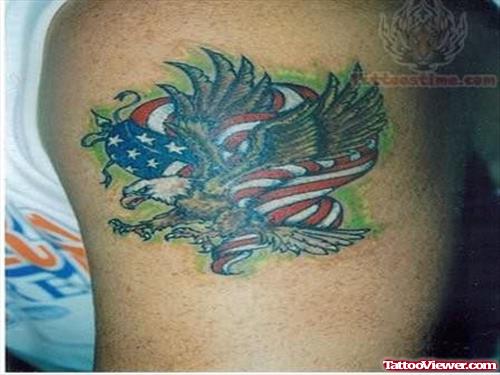 International Flag Tattoo For Shoulder