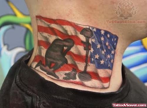 International American Flag Tattoo