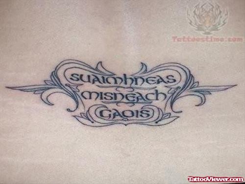Stylish Irish Tattoo Design