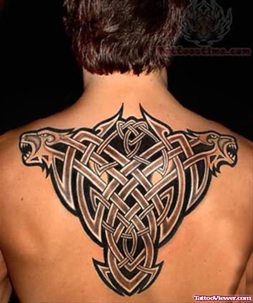 Tribal Design Tattoo On Back