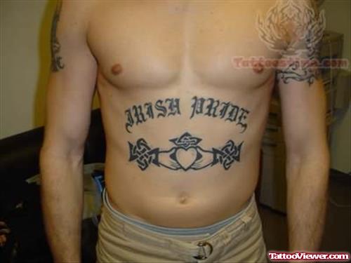 Irish Prison Tattoo On Belly