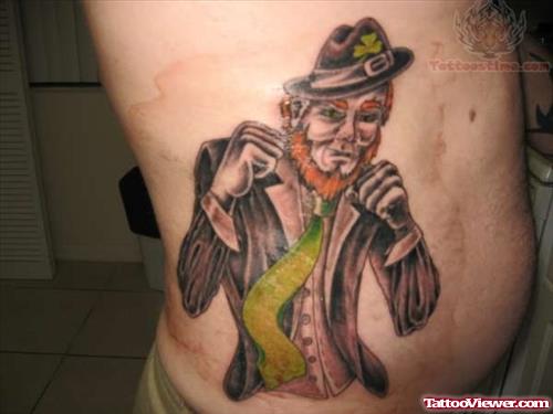 Irish tattoo Design On Stomach