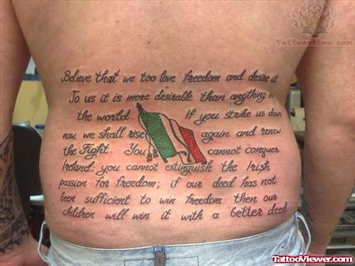 Irish Freedom Tattoo