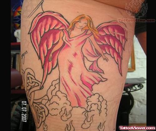 Irish Angel Tattoo Design For Men