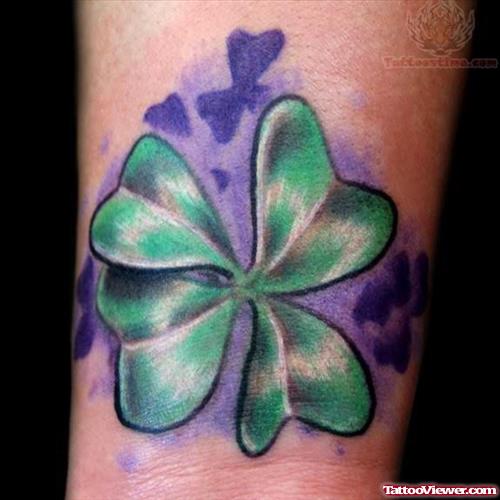 Irish Shamrock Fourleaf Clover Tattoo