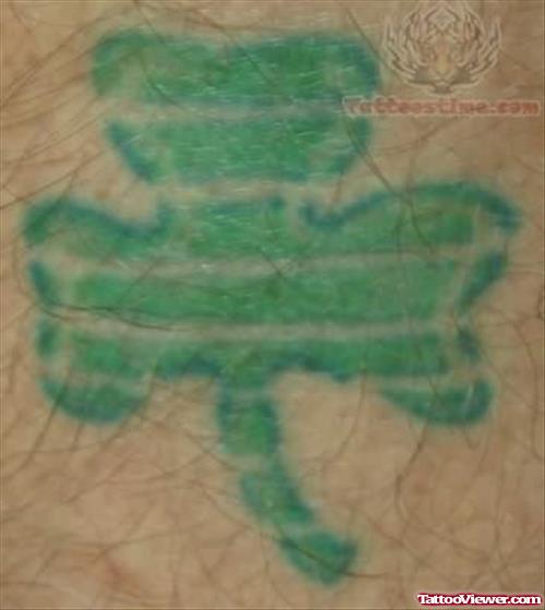 Green Irish Leaf Tattoo