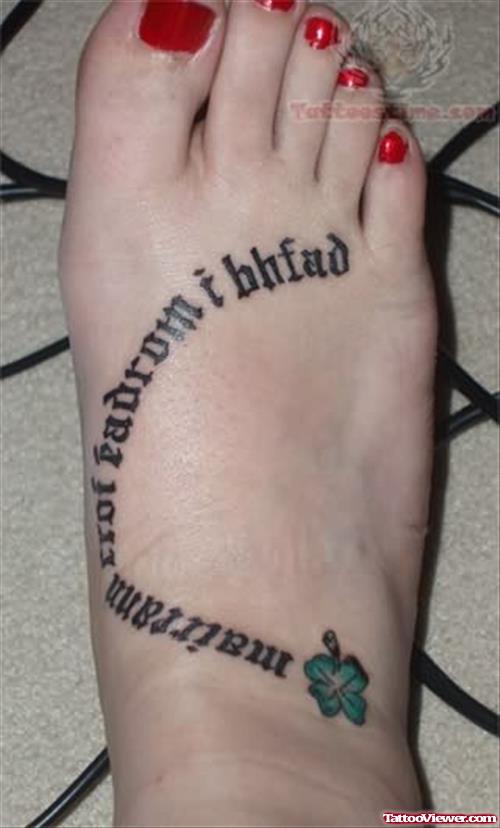 Irish Foot Tattoo