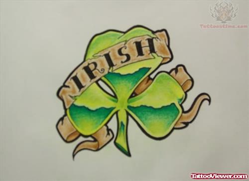 Irish Clover Tattoo Design