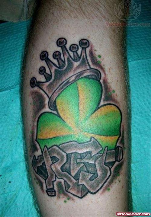 Irish Crown Tattoo On Arm