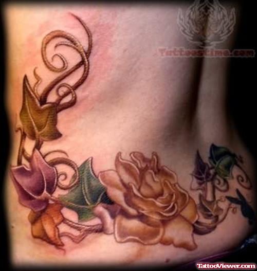Finished Magnolia Ivy Tattoo