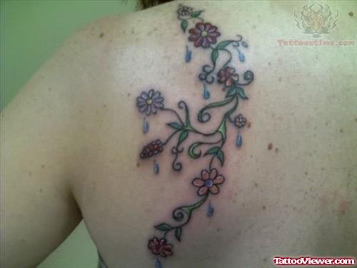 Daisy Ivy Tattoo On Back