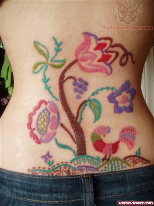Embroidery Tattoo On Back