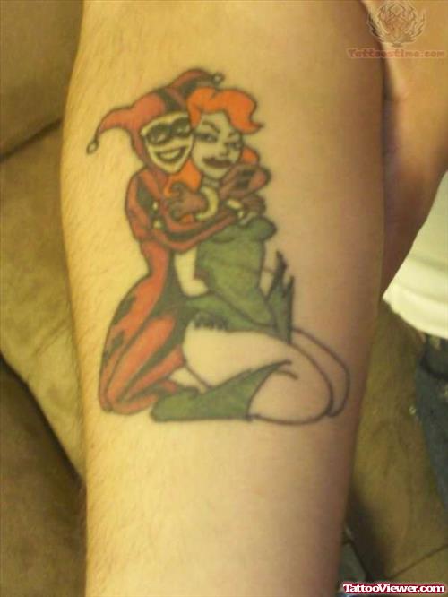 Harley Quinn And Poison Ivy Tattoo