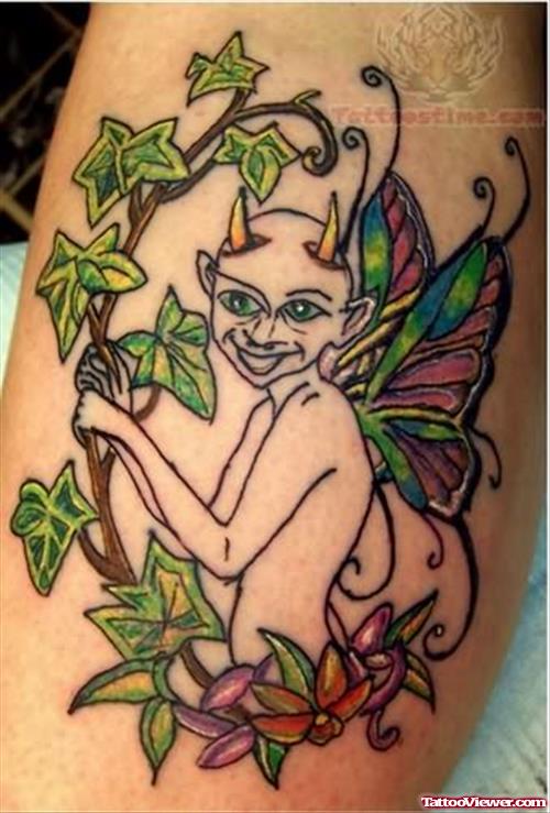 Vine And Fairy Tattoos