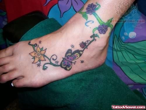 Ivy Tattoo on Foot