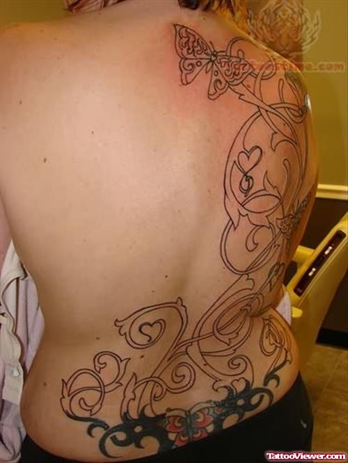 Ivy Large Tattoo On Back