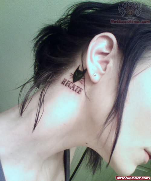 Ivy Hecate Tattoo On Neck