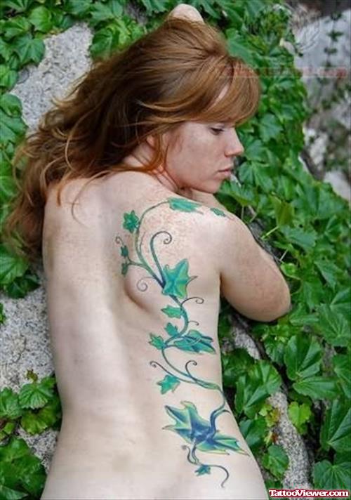 Ivy Tattoos On Back Body