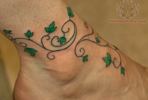 Ivy Tattoos On Ankle