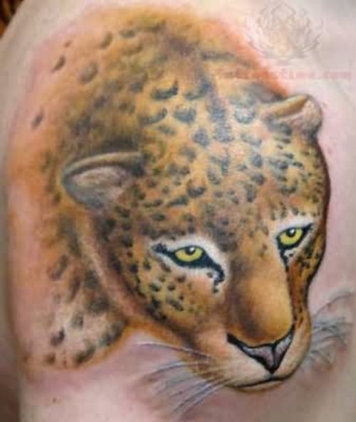 Jaguar Head 3D Tattoo