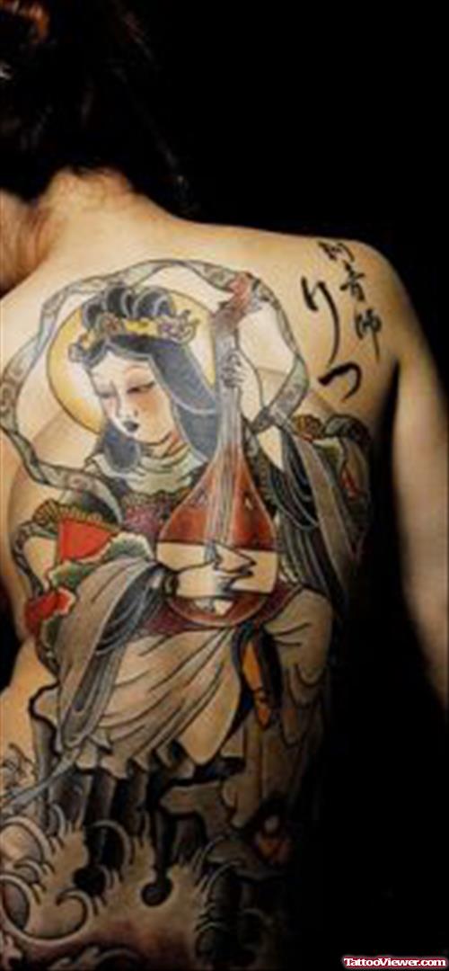 Amazing Color Japanese Tattoo On Back Body