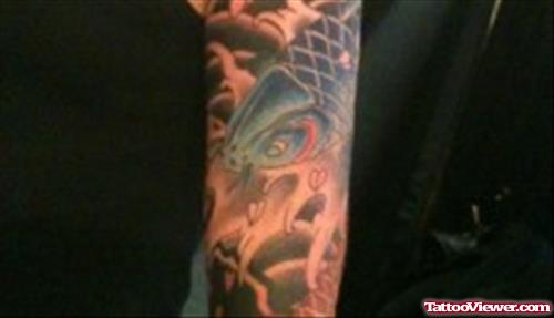 Japanese Koi Fish Tattoo On Arm