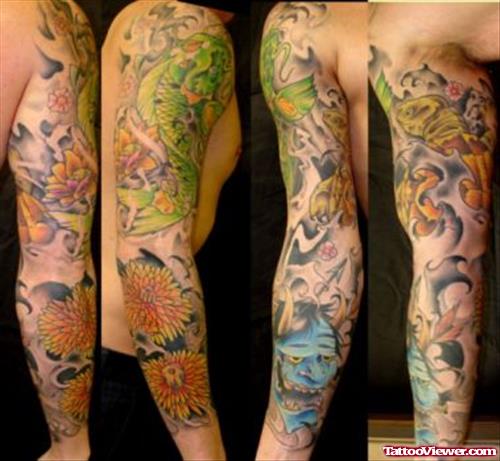 Japanese Colored Sleeve Tattoo