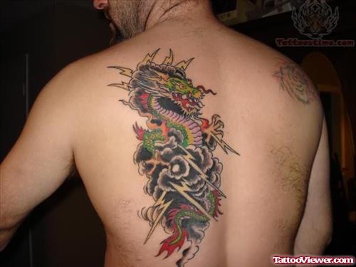 Japanese Dragon Tattoo On Back Body