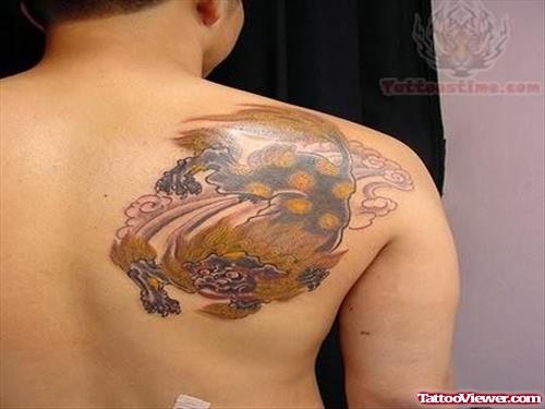 Terrific Japanese Tattoo On Back Shoulder