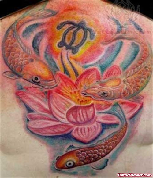 Japanese Koi And Lotus Tattoo