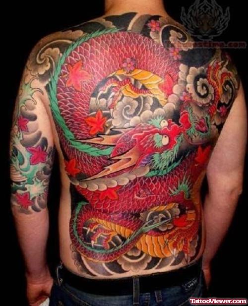 Japanese Tattoo Design on Back