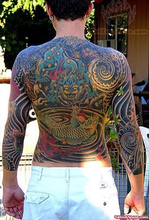 Japanese Tattoo On Full Back
