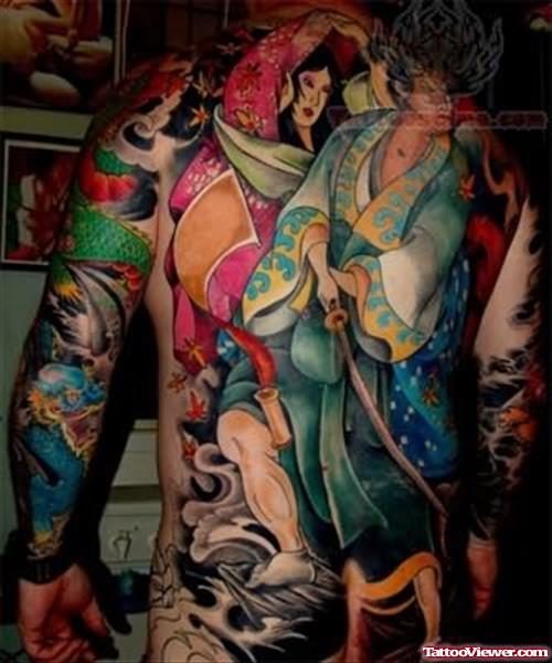 Japanese Tattoos On Full Back