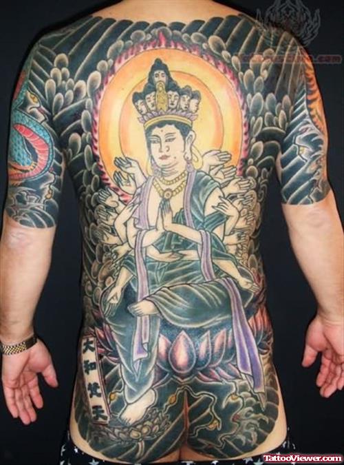 Japanese  Back Body Tattoo