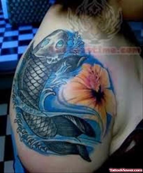 Blue koi Japanese Tattoo