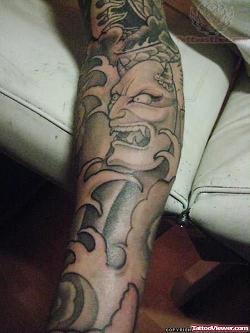 Demon Tattoo Sleeve