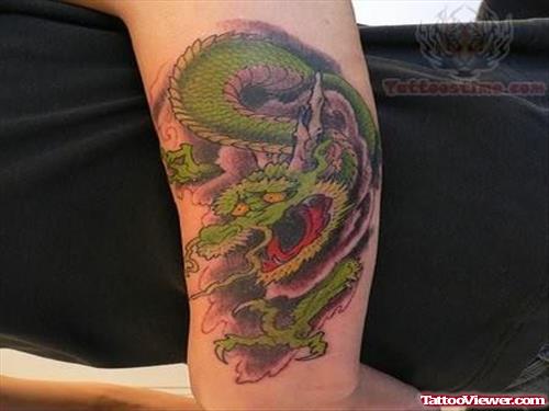 Dragon Japanese Tattoo On Arm