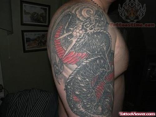 Awesome Japanese Tattoo For Shoulder