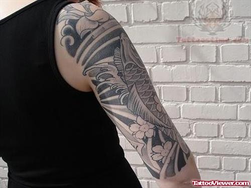 Elegant Japanese Tattoo For Arm