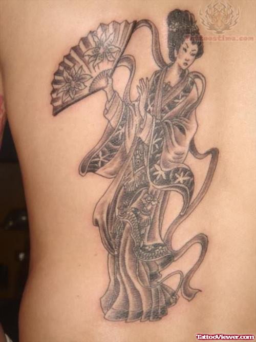 Geisha Tattoo Picture on Back