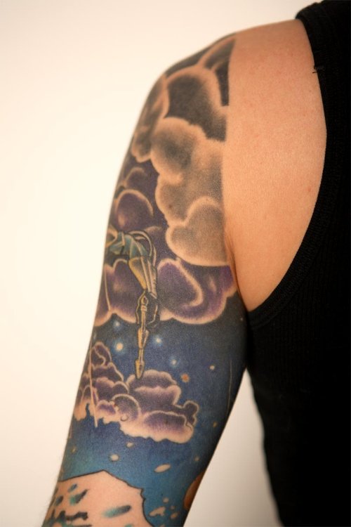 Amazing Colored Japanese Tattoo On Bicep
